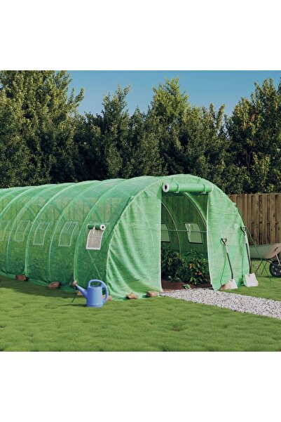 Concept Seră cu cadru din oțel, verde, 42 m², 14x3x2 m