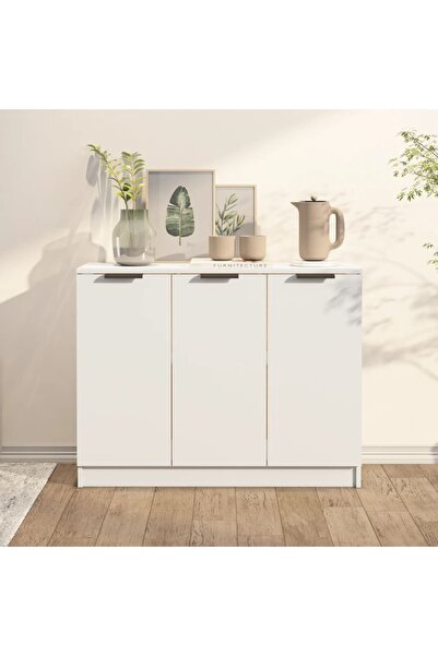 Concept Servantă, alb, 90,5x30x70 cm, lemn prelucrat