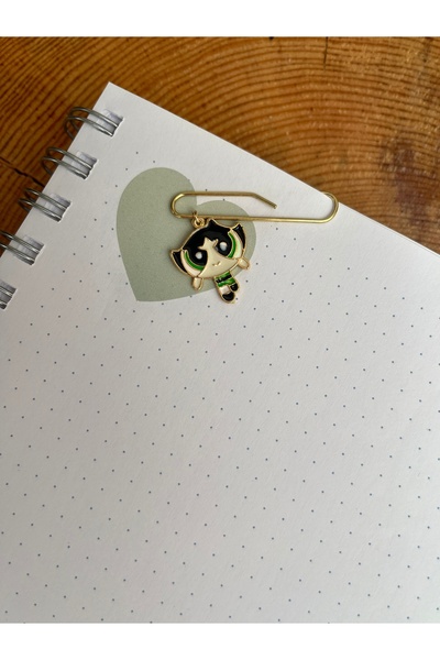 TekinAksesuar15 Powerpuff Girls Buttercup Kitap Ayracı | Hediye Kutulu