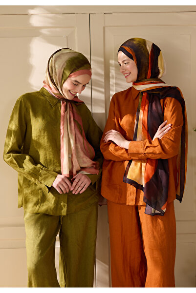 Freshscarfs Color Waves Desen Rami Şal Sahra