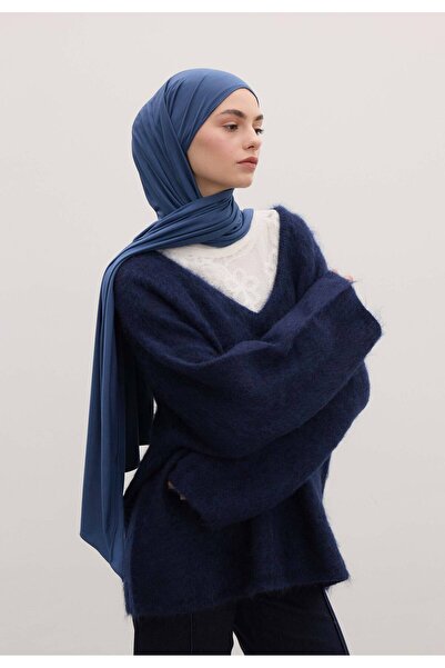 Freshscarfs Bambu Penye Şal Kot Mavi