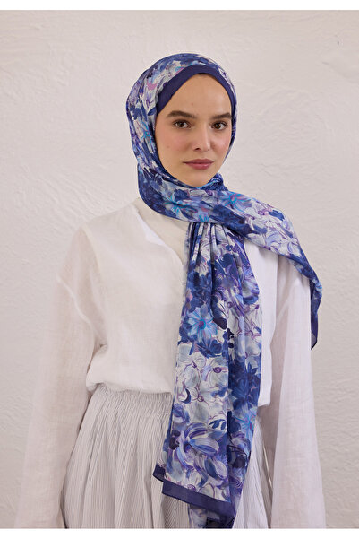 Freshscarfs Summer Bloom Desen Rami Şal Lavanta
