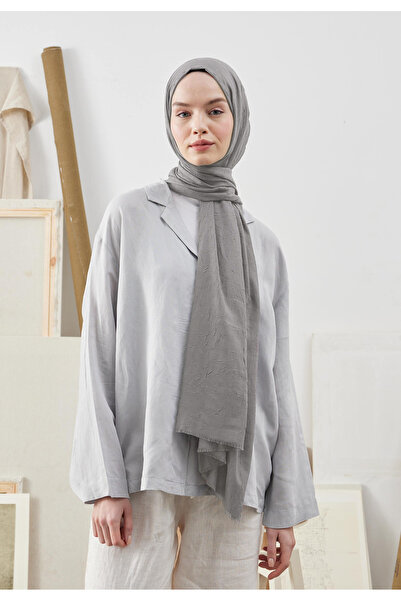 Freshscarfs Koyu Gri Bambu Şal
