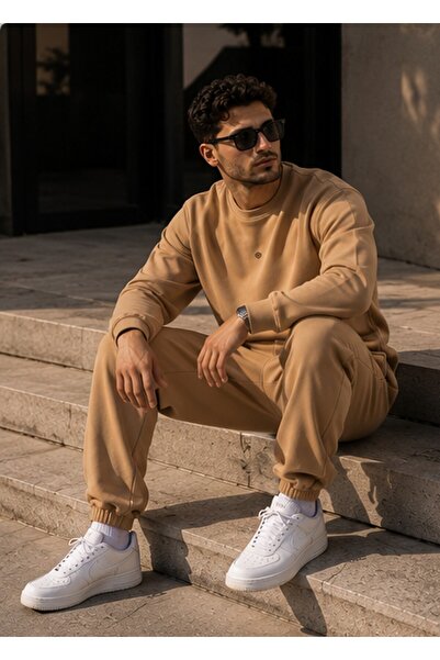 NEED LİFE Erkek Basic O Yaka Rahat Form Scuba Kumaş  Sweatshirt