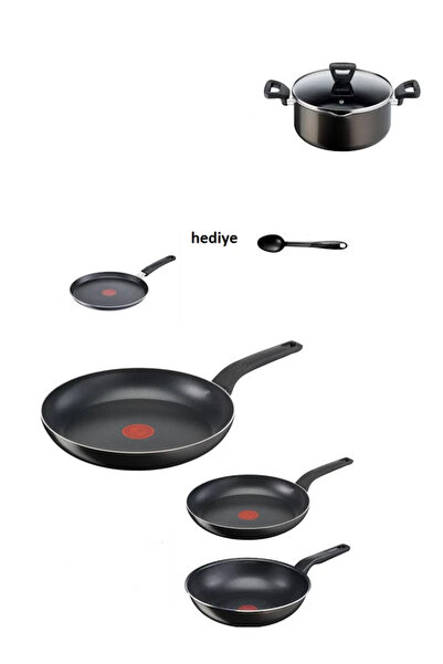 TEFAL Titanyum 2X XL Force Difüzyon Tabanlı Tava VE Tencere seti