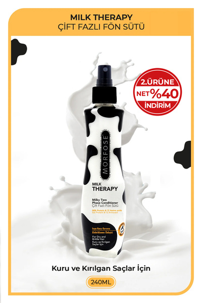 Morfose Milk Therapy Çift Fazlı Saç Bakım Fön Suyu 240 ML - Saç Dökülmesi Önl...