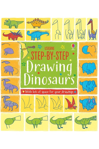 Usborne Carte pentru copii, Usborne, Step-by-Step Drawing Dinosaurs, 4+ ani