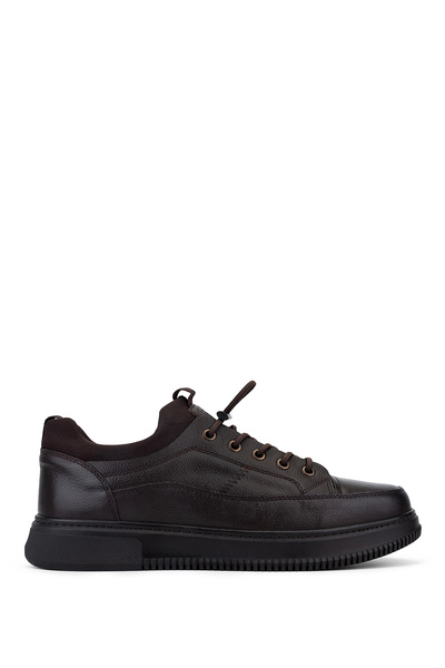 Tamer Tanca Men's Genuine Leather Brown Casual Shoes