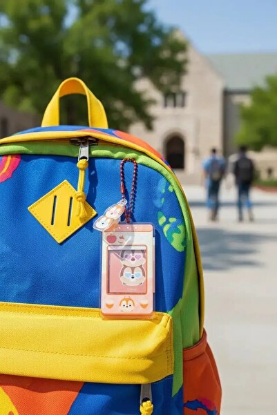 Miniso Disney Lisanslı Tsum Tsum Serisi Çerçeve Figürlü Anahtarlık – Bej