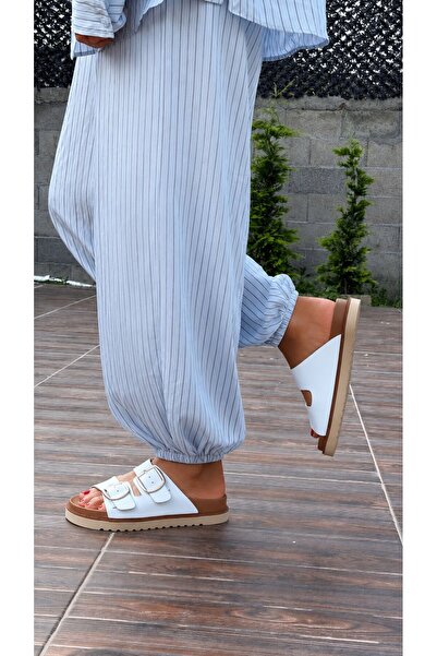ESSO LA MİA Bonnie Genuine Leather Slippers