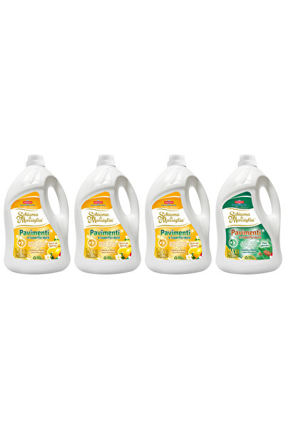 Schiuma di Marsiglia Pachet Promo 3+1 Pavimenti & Superfici Dure 4x5L – Limon...