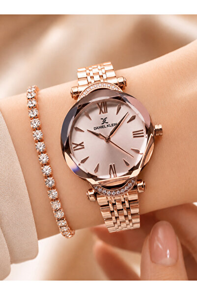 Daniel Klein Marka Rose Gold Renk 2 Yıl Garantili Kadın Kol Saati - Bileklik ...