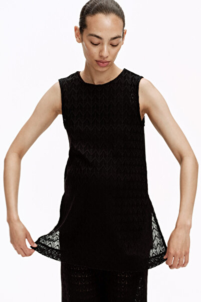 H&M MAMA Delik Desenli Jarse Üst