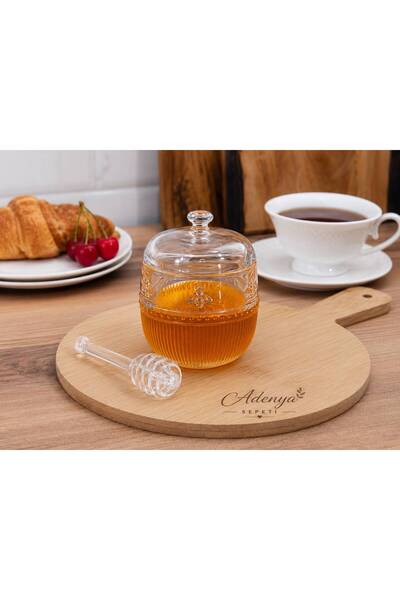 Madame Coco Adenya Sepeti Abeille Kaşıklı Cam Bal Kavanozu - 240ml