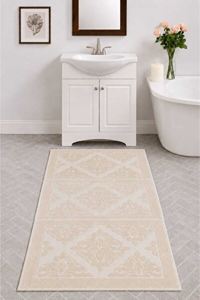 Mela Home طقم مناشف قدم/دعاسات قدم، 3 قطع، مقاس 50×70 سم، للحمام والضيوف وجها...