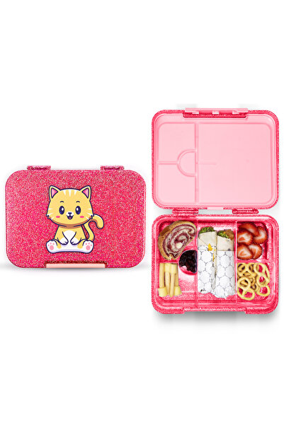 Cocobee Kitten Bento Lunch Box – 6 Compartments, Leakproof, Microwave Safe, L...