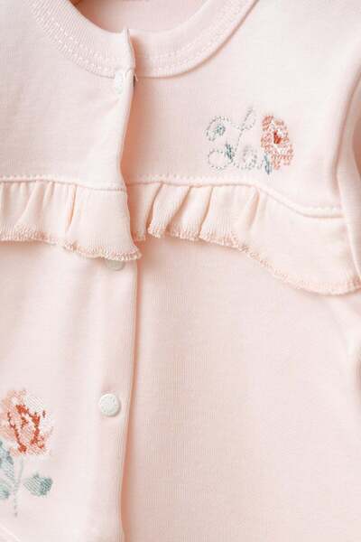 ZEYNUKO Baby Girl 100% Cotton Rose Quilted 0-3 Months 10-Piece Newborn Hospital Release Zibin Set Boxed