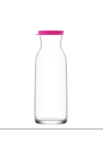 LAV Fonte Cam Karaf Tekli 1,2 L Pembe Silikon Kapaklı (Sürahi )