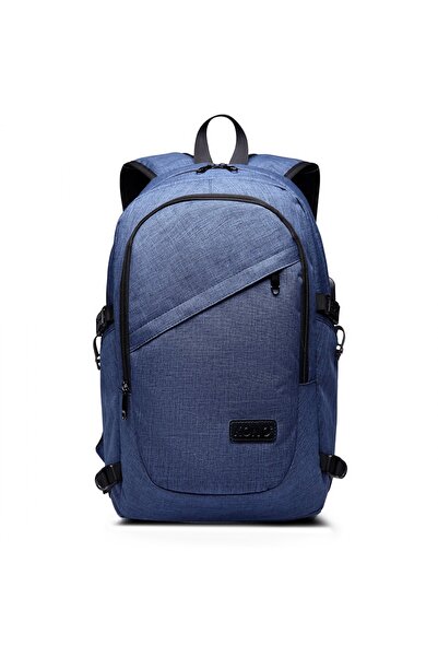 Kono E6715 - Rucsac de laptop business cu port de încărcare USB - Albastru marin