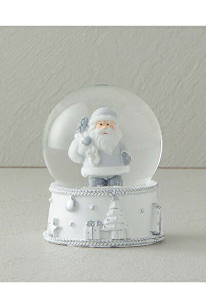English Home Santa Yılbaşı Kar Küresi 6,6x6,6x8,5 cm Beyaz