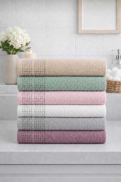 Mela Home Karayel 50*90 cm Σετ 6 πετσετών για χέρια και πρόσωπο - Πακέτο προί...
