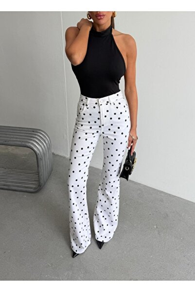 HerTon High Waist Flare Jean Spanish Flare Pants