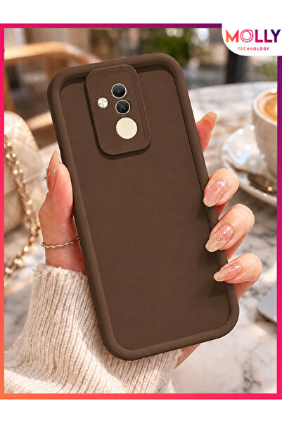 Molly Huawei Mate 20 LİTE İçin Fallow Brown Kenarları Kalın Pan Silikon Kılıf