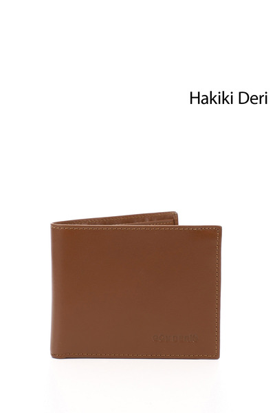 GÖNDERİ(R) Erkek Taba Hakiki Deri Yatay Cüzdan