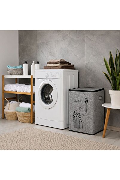 Less Home Keçe Fermuarlı Kirli Sepet