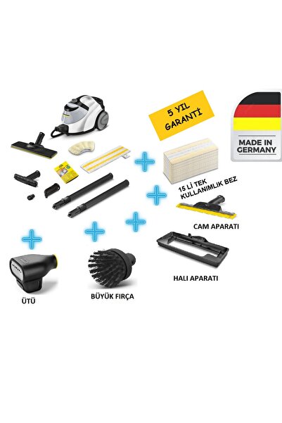 Karcher Sc 5 Easyfix Buharlı Temizlik Makinesi Ütü, Büyük Fırça, Halı Aparatı...