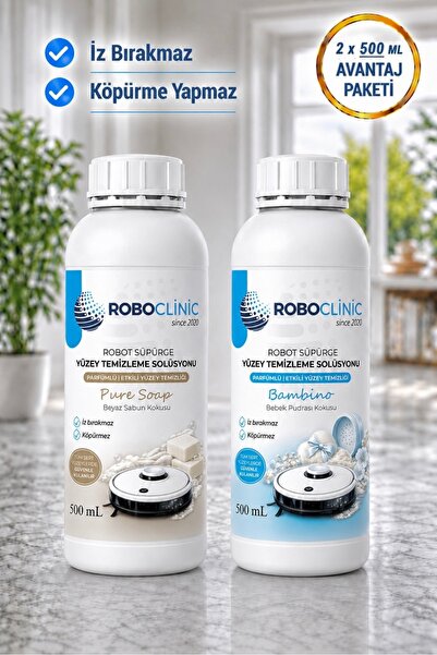 Roboclinic Roborock Robot Süpürgeler İle Uyumlu Deterjan Solüsyonu (SABUN-PUD...