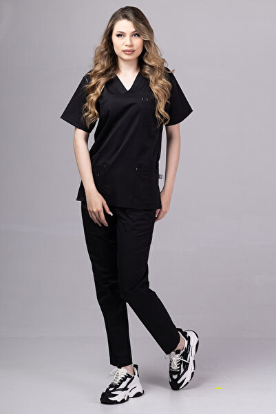 OEM Costum medical FLEXI COTTON STRETCH pentru femei, bleumarin