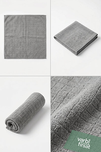 Varbifırsat 3'lü Mikrofiber Mutfak Temizlik Bezi 40x40 cm Süper Emici Leke Tutmaz Koku Yapmaz Bez