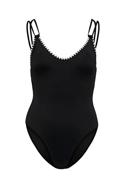 ONLY ONLTRICIA BOHEMIAN SWIMSUIT Γυναικείο μαύρο μαγιό - 15297056