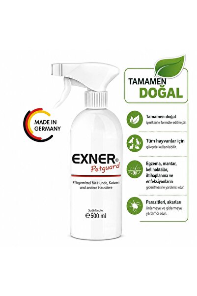 Exner petguard Tüm Hayvanlar İçin Yara ve Deri Bakım Spreyi 500 ml Parazit Ma...