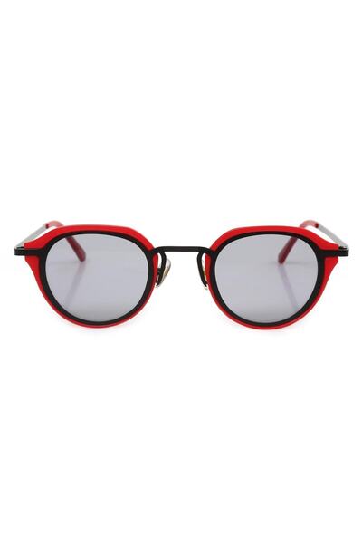 Angel Eyes Red Frame Black Glass Oval Women's Sunglasses Ae9901c13
