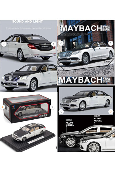OYUNCAKSAHİLİ Mercedes Benz S600 Maybach Tarz Araba Dıecast 1.24 Koleksiyon M...