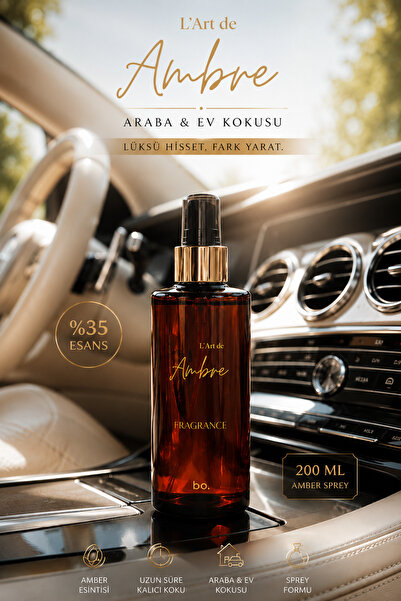 Bo Essences L’art de Ambre Araba / Ev Kokusu 200 ml – Amber Sprey – %35 Esans...