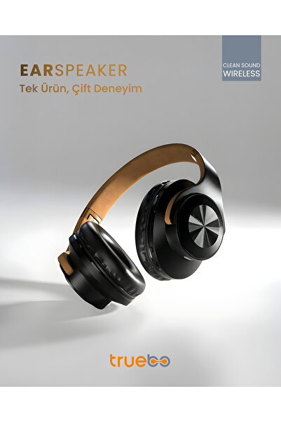 truebo EarSpeaker Hoparlöre Dönüşebilen Kulak Üstü Bluetooth Kulaklık