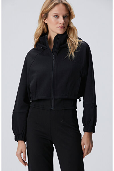 Network N-Tech Siyah Crop Sweatshirt