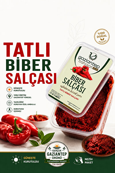 Gaziantep Baharat Tatlı Biber Ev Yapımı Antep Salçası 1 Kg – Doğal, Taze Ve L...