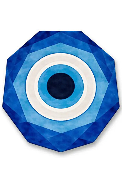 Rugs Modern Halı SDT Geometrik Nazar Boncuğu Desenli Dokuma Taban Dekoratif H...