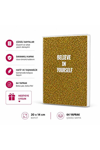 4nio Sari Believe Sa šljokicama beležnica