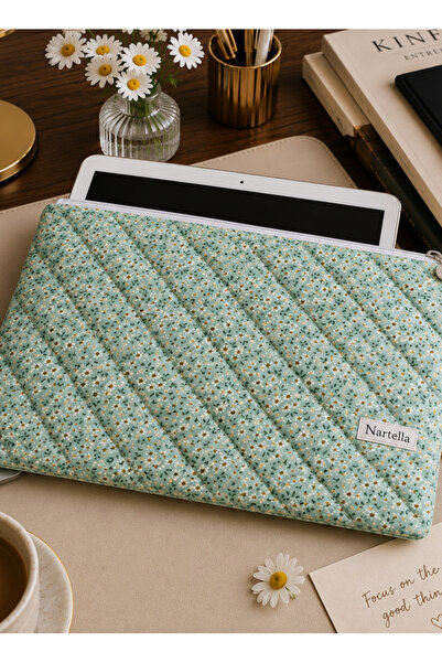 nartella Mini Papatya Tablet Çantası 10-13 İnç iPad Kılıfı Kapitone Organizer...