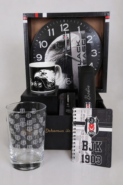 Beşiktaş LİSANSLI BEŞİKTAŞ "PREMIUM FULL + FULL SET" DUVAR SAATİ İLE