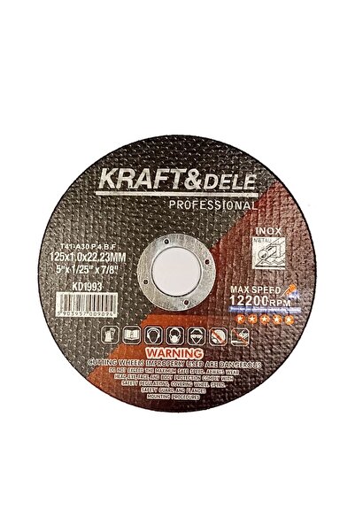 Kraft&dele Set de 25 discuri de tăiere metalice, Kraft&Dele, 125mm x 1.0mm x ...