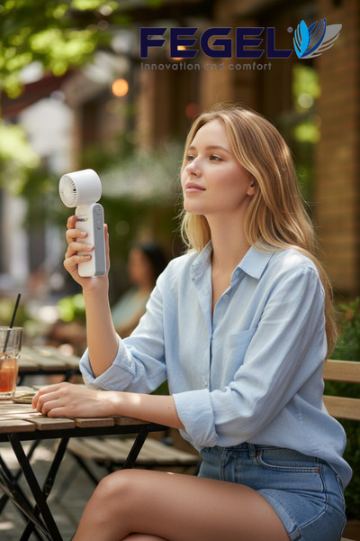 Fegel FG-52 Bluetooth Hoparlör Fan 6000mAh Şarjlı Led Fenerli Askı Aparatlı