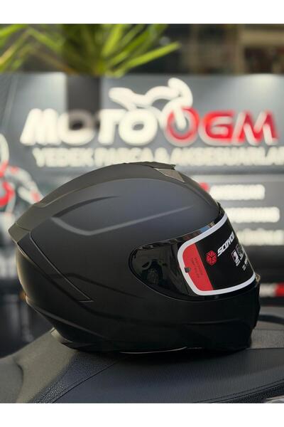 Scoyco FF-869 SHADOW Full Face Siyah Vizörlü Kask
