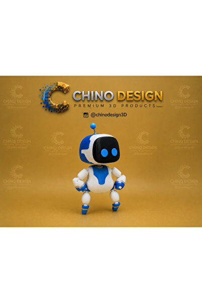 Chino Design Astrobot Figür Playstation / Oynar eklemli Renkli Özel 3D Üretim...