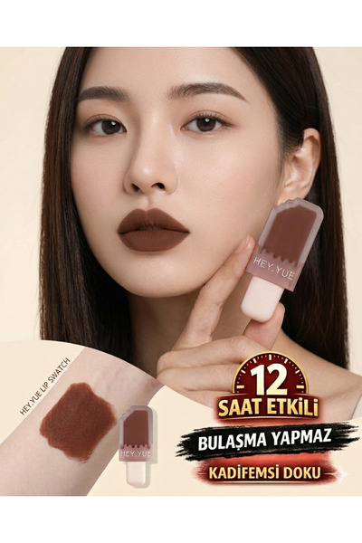 Kozmetik HEY.YUE 03 MAT Pastel – أحمر شفاه مكثف الصبغة بلون الثلج
